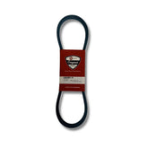 Exmark correa PTO 121-5765 frontal mostrando color azul y forma, garantiza ajuste OEM