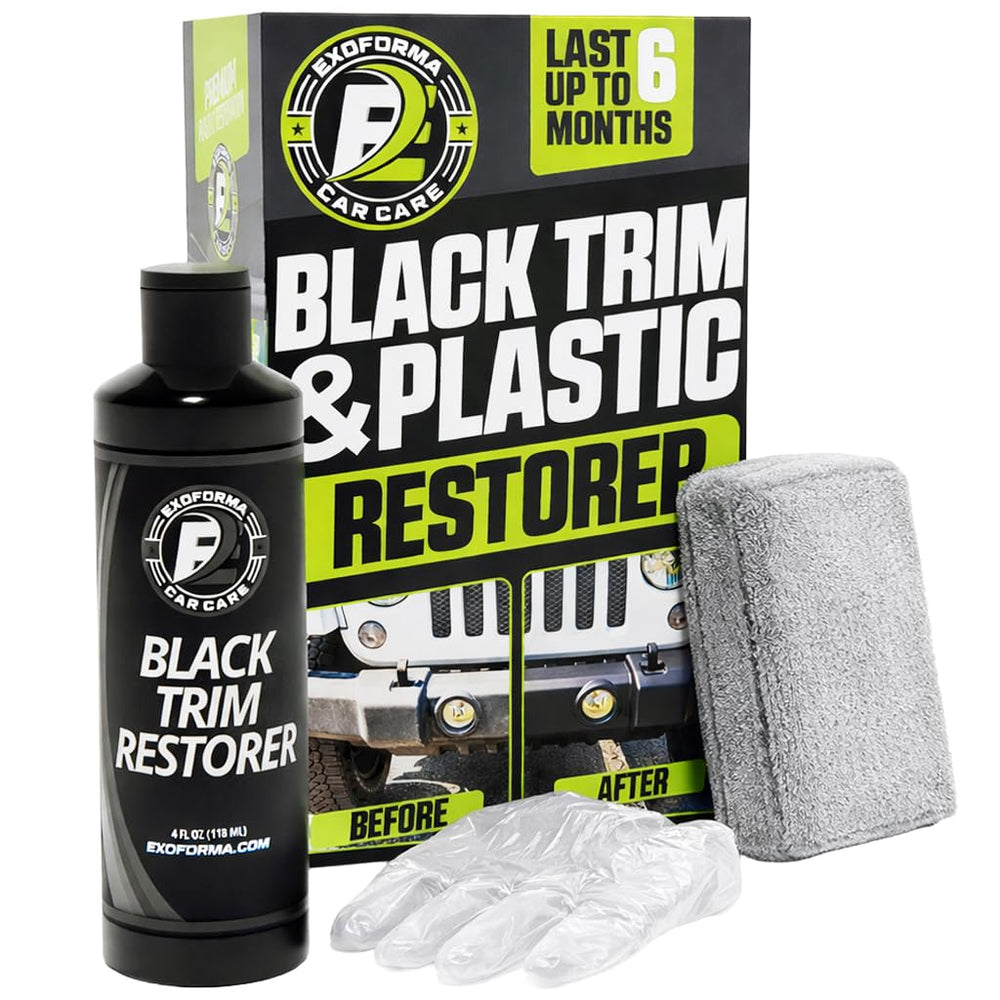 ExoForma kit 4oz frente mostrando envase y etiqueta, restaura molduras