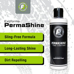 ExoForma PermaShine textura acrílica en gota mostrando acabado no graso