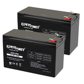 ExpertPower EXP1290 frontal pack mostrando dos baterías y beneficio respaldo confiable