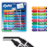 EXPO pack frontal con 8 rotuladores 2-en-1 útil y compacto