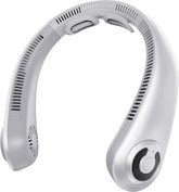 EYERZ ventilador de cuello vista frontal mostrando diseño ergonómico y beneficio portátil