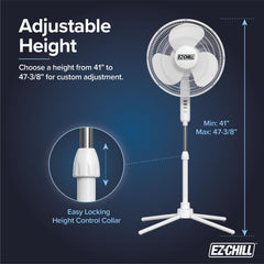 EZ-CHILL primeros planos de las aspas que optimizan el flujo de aire