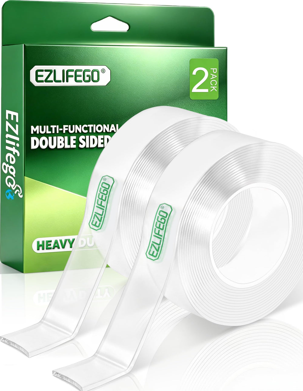 EZlifego empaque frontal mostrando pack de 2 y beneficio de sujeción fuerte