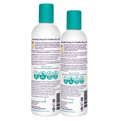 Fairy Tales textura del shampoo Curly Q en gota que ilustra limpieza suave y sin resecar