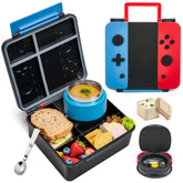 FAJSL caja bento frontal mostrando el set completo y organización fácil