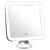 Fancii vista frontal del espejo cuadrado iluminado, ideal para precisión en maquillaje