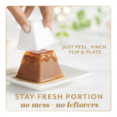 Fancy Feast gravy brillante sobre mousse que intensifica aroma y sabor