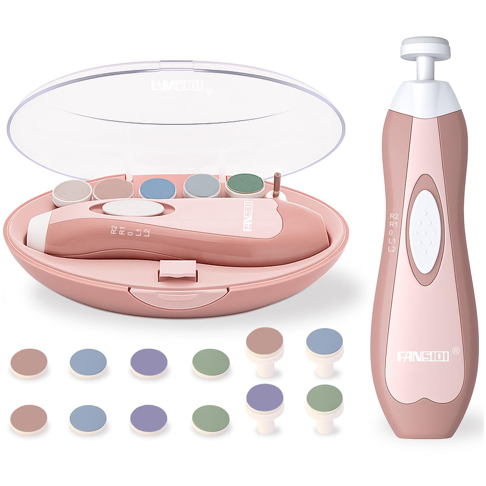 Fansidi vista frontal del dispositivo rosa mostrando diseño compacto y agarre antideslizante