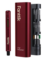 Fanttik F2 Master frontal con estuche abierto mostrando kit completo y organización