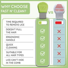 Fast 'n Clean uso en niño mostrando comodidad y mínimo tirón del cabello