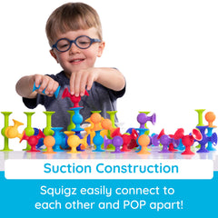 Fat Brain Toys Squigz piezas adheridas en la bañera para juego acuático y entretenimiento seguro