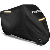 Favoto cover front view showing full bike protection and weather resistance