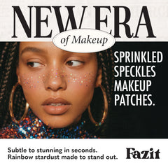 Fazit parche aplicado en mejilla mostrando efecto de pecas naturales