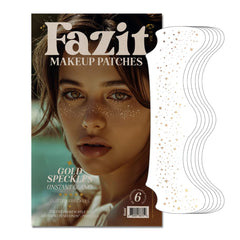 Fazit empaque frontal mostrando parches dorados y diseño atractivo