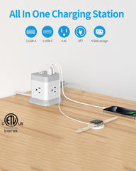 FDTEK enchufe plano y cable 5 ft que facilita uso en espacios estrechos