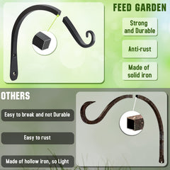 FEED GARDEN soporte instalado con maceta grande demostrando capacidad