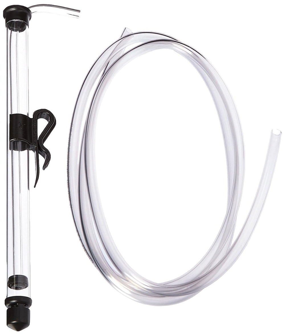 Fermtech sifón mini frontal mostrando estructura y tamaño para trasvase eficiente