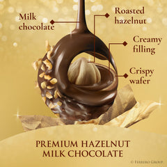Ferrero Rocher open box overhead view displaying individually wrapped pieces for easy sharing