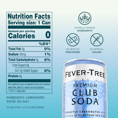 Fever-Tree primer plano de burbujas en lata que revela textura sedosa y sensación fresca