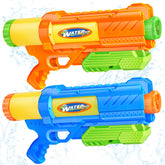 Fikamd frente del empaque mostrando las dos pistolas y colores vibrantes, ideal para regalos