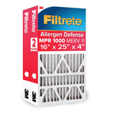 Filtrete vista frontal del empaque mostrando pack de 2 y beneficio de larga duración