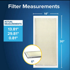 Filtrete detalle del marco con dimensiones reales para ajuste seguro