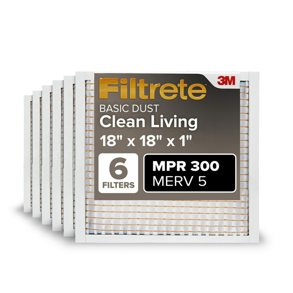 Filtrete frente del empaque mostrando pack de seis y beneficio de reposición