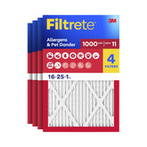 Filtrete vista frontal del empaque mostrando tamaño y cantidad, ayuda al comprador