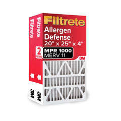 Filtrete empaque frontal 2-pack mostrando filtro y beneficio de captura