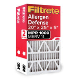 Filtrete frontal del empaque mostrando tamaño y beneficios para aire más limpio