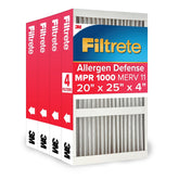Filtrete paquete frontal de 4 filtros mostrando ahorro y conveniencia