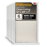 Filtrete pack de seis frente del embalaje mostrando la marca y beneficio de limpieza