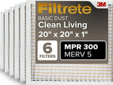 Filtrete pack de 6 filtros 20x20x1 mostrando caja frontal mejora del aire