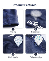 Firesara primer plano de la textura de tela que evita tirones