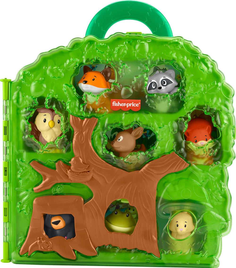 Fisher-Price vista frontal del maletín árbol, práctico para llevar
