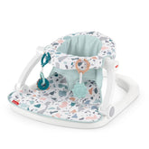 Fisher-Price vista frontal del asiento portátil mostrando confort y diseño