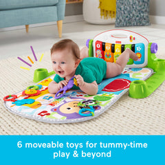 Fisher-Price tapete acolchado mostrando textura lavable, comodidad para el bebé