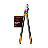 Fiskars PowerGear2 vista frontal mostrando palas y longitud para mayor alcance