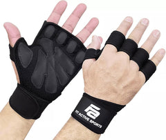 Fit Active Sports frente del empaque mostrando guantes y talla L, protección clara