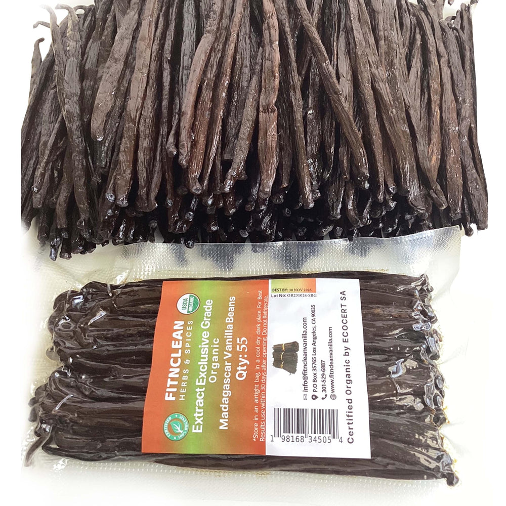 FITNCLEAN VANILLA vaina frontal mostrando longitud y color, ideal para extracto