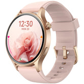 Fitpolo frontal del reloj mostrando pantalla AMOLED y diseño elegante, ideal para estilo diario