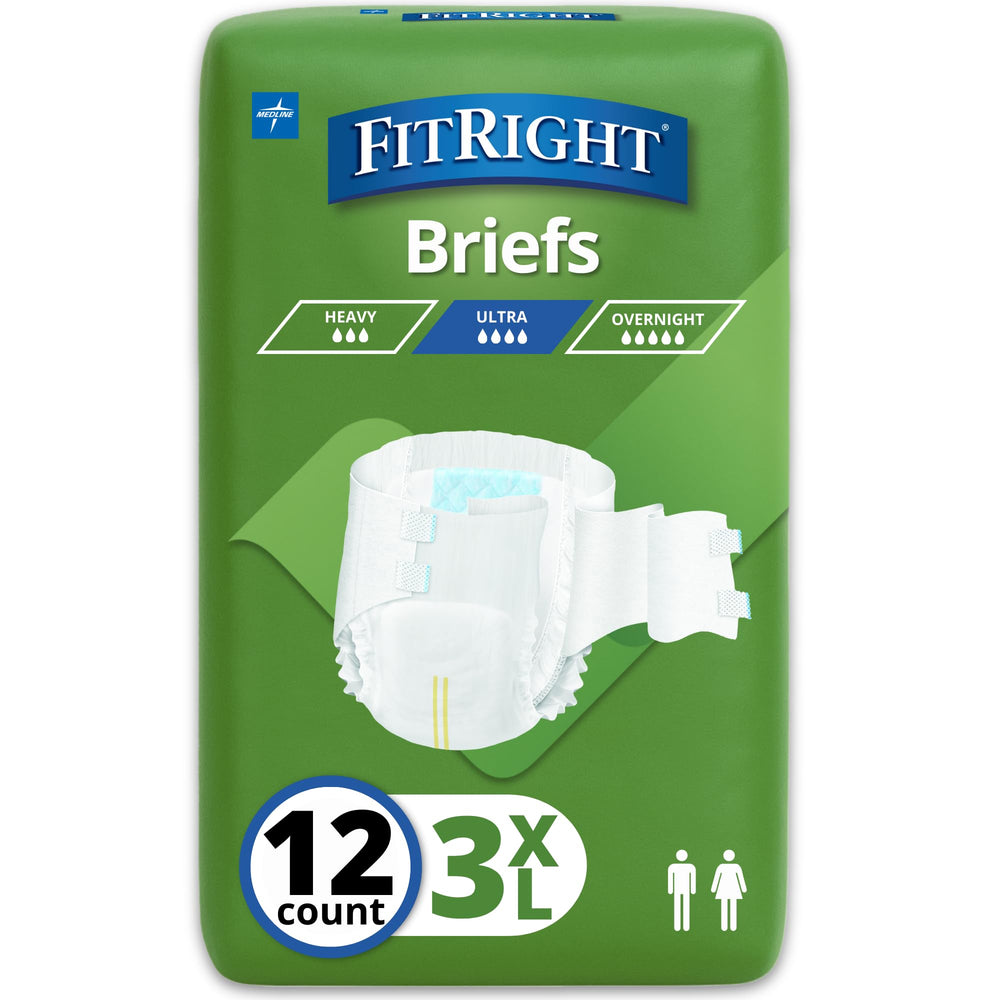 FitRight paquete frontal bariatric mostrando diseño y cantidad, confianza discreta