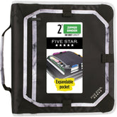 Five Star vista frontal del binder con cierre completo y asa, protección portátil