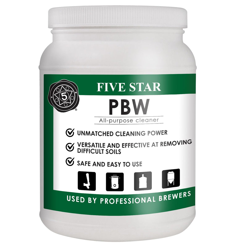 Five Star envase frontal mostrando la presentación de 4 libras y facilidad de almacenamiento