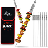 FLAFSTER KITCHEN empaque frontal mostrando 8 brochetas y bolsa