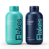Flakes envases frontales del set mostrando diseño y beneficio anticaspa