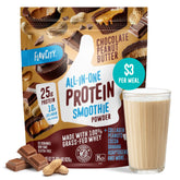 FlavCity envase frontal mostrando sabor chocolate mantequilla de maní y beneficios