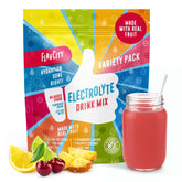 FlavCity paquete frontal mostrando 28 sobres y beneficios de hidratación