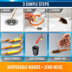 Mango reusable FlexiSnake con conector rápido para cambiar varillas